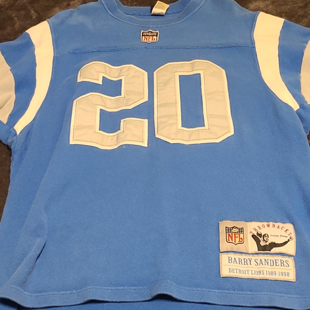 Throwback Barry Sanders Detroit Lions Jersey